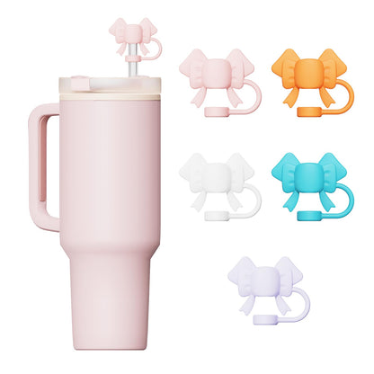 Silicone Straw Holder with 6 Slots for Cabinet Fridge Cupboard Door (Blue)