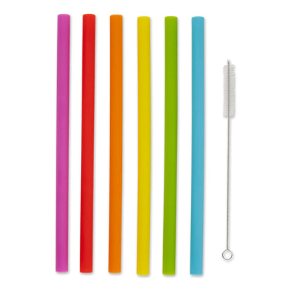 RSVP International Reusable Straw Set Dishwasher Safe, 8.5 Inch, 4 Piece, Stainless Steel Straight