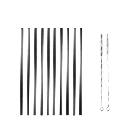 Reusable Metal Straws 304 Stainless Steel 30 Pack with Cleaning Brush(1Pcs Silver Bent)