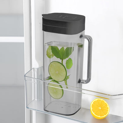 SlimFit 2Quart (2 Liter) pitcher with lid, Water jug for fridge door, White