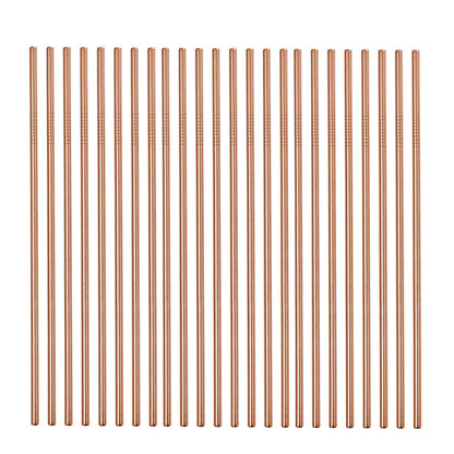Stainless Steel Straws 50 Pack Bulk 8.5" Reusable Drinking Straws for 20 24 30 OZ Yeti Rtic Tumblers (Silver, 50 piece - 8.5 inch - All Straight)