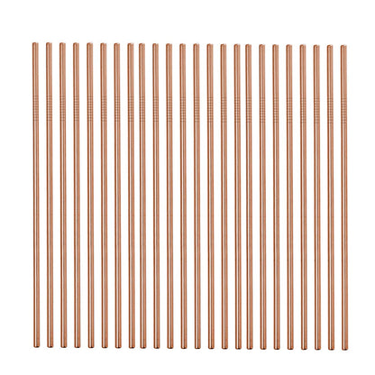 50-Pack Stainless Steel Straws,Super Long 10.5 Inch Drinking Metal Straws for 30oz/20oz Tumblers Yeti Cups Travel Mugs,Reusable Rustproof Dishwasher Safe (All straight 50pcs -10.5" Gold)