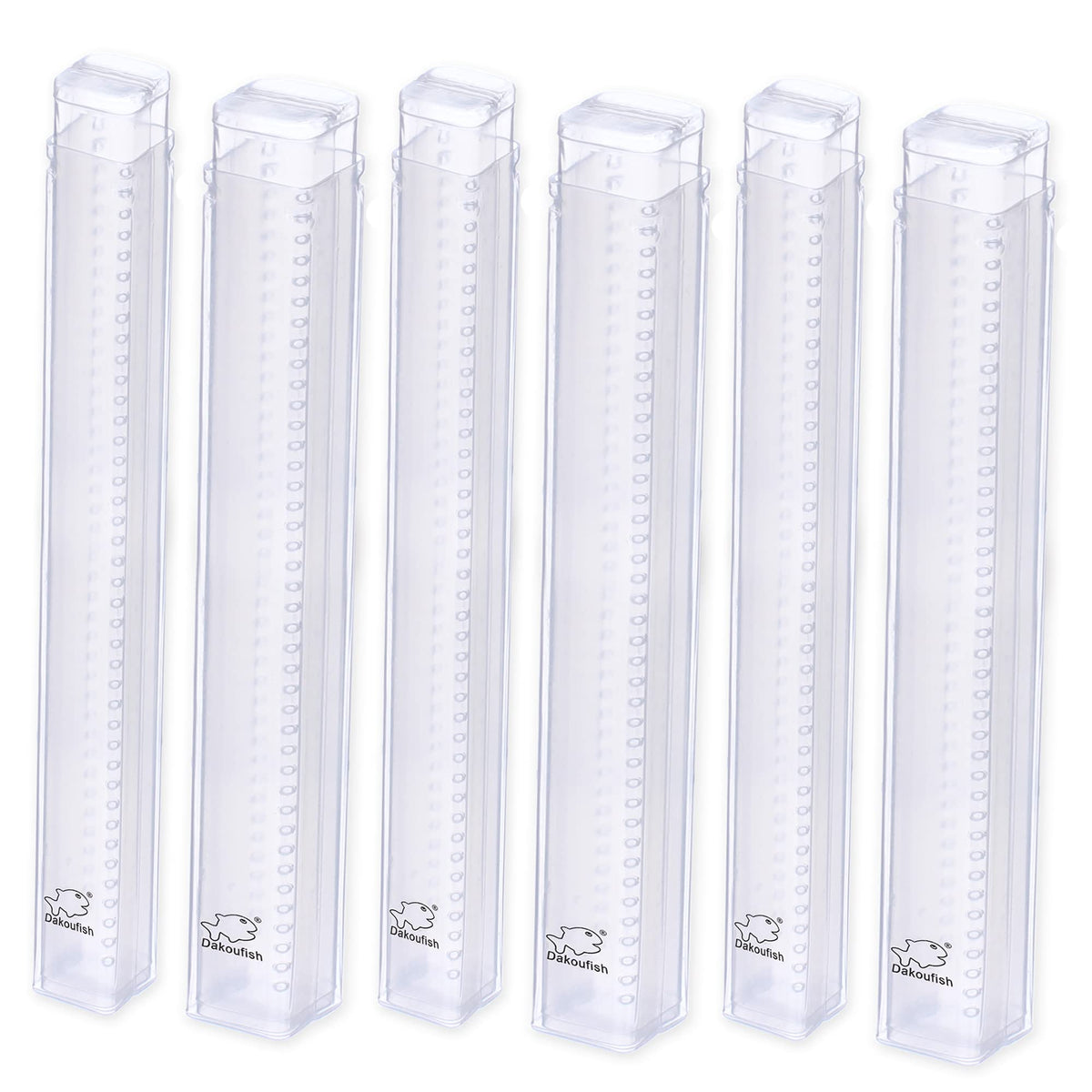 Dakoufish Plastic Straw Carrying Case,3Packs Reusable Collapsible Boxes for 9-13 Inch Straight Drinking Straws Storage Perfect for Travel, Gifts.