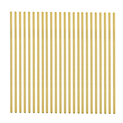 50-Pack Stainless Steel Straws,Reusable Metal Straws in Bulk Super Long 10.5 Inch All Straight Drinking Straws for 30oz/20oz Tumblers Yeti Cups Travel Mugs(All straight 50pcs -10.5" Silver)