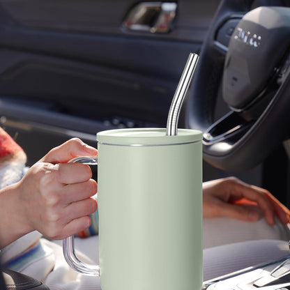 Tomorotec 14PCS Stainless Steel Straws Fit for 40oz Stanley Tumbler, Silver