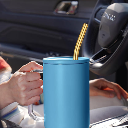 Tomorotec 8PCS Stainless Steel Straws Fit for 40oz Stanley Tumblers, Gold