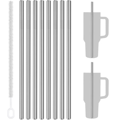 Tomorotec 8PCS Stainless Steel Straws Fit for 40oz Stanley Tumblers