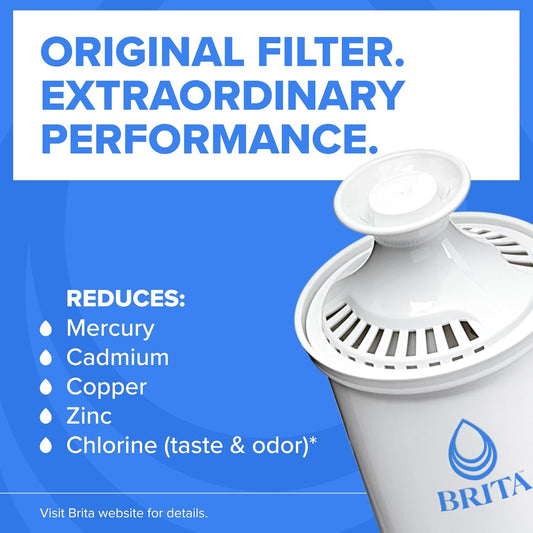 Brita Large 10 Cup Water Filter Pitcher, Includes 1 Filter, Bright White