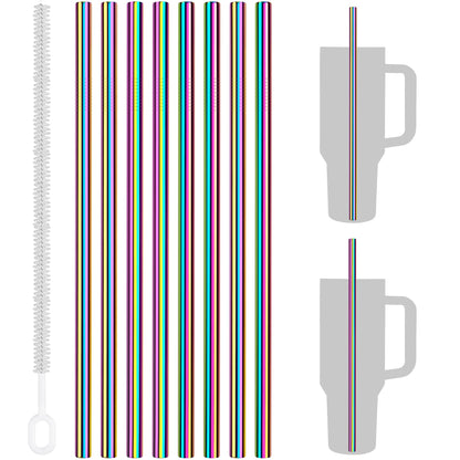 Tomorotec 8PCS Stainless Steel Straws Fit for 40oz Stanley Tumblers
