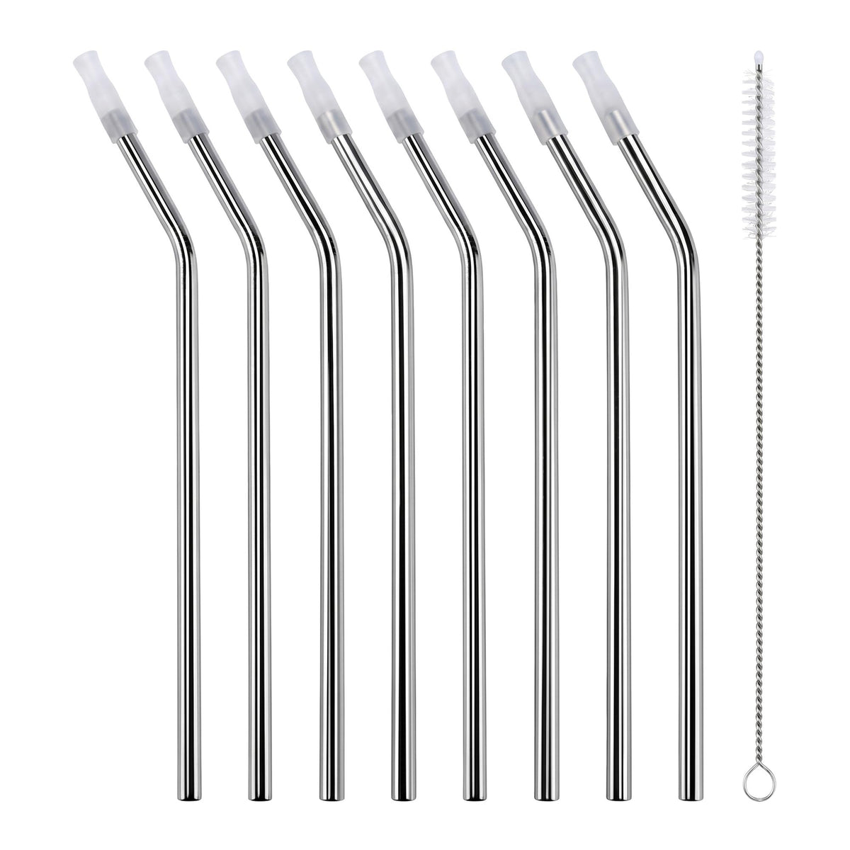 8 Pcs Reusable Straws,Drinking Straws with Brush
