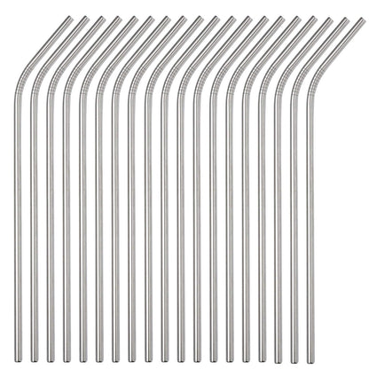 50-Pack Stainless Steel Straws,Reusable Metal Straws in Bulk Super Long 10.5 Inch All Straight Drinking Straws for 30oz/20oz Tumblers Yeti Cups Travel Mugs(All straight 50pcs -10.5" Silver)