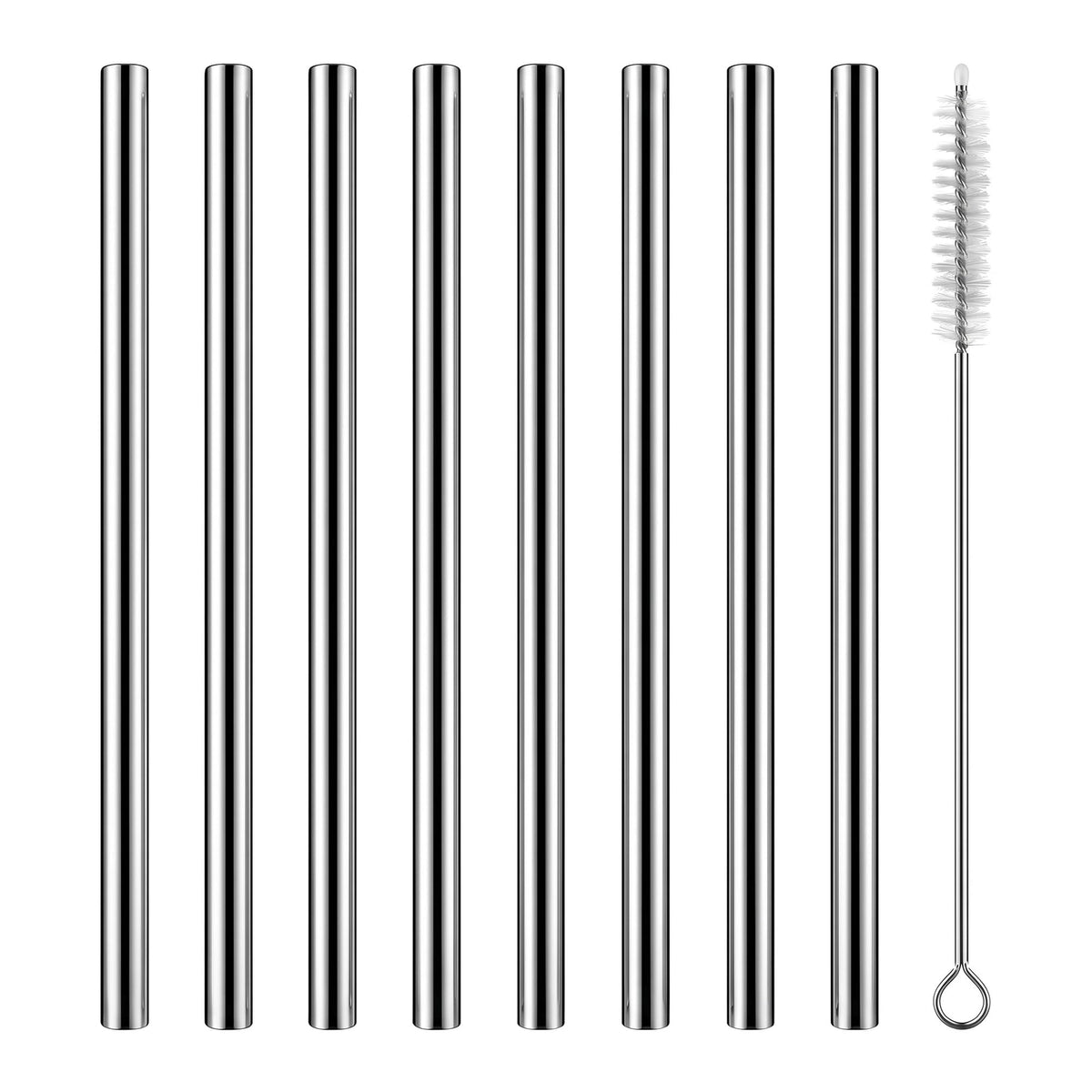 8 Pcs Reusable Straws,Drinking Straws with Brush