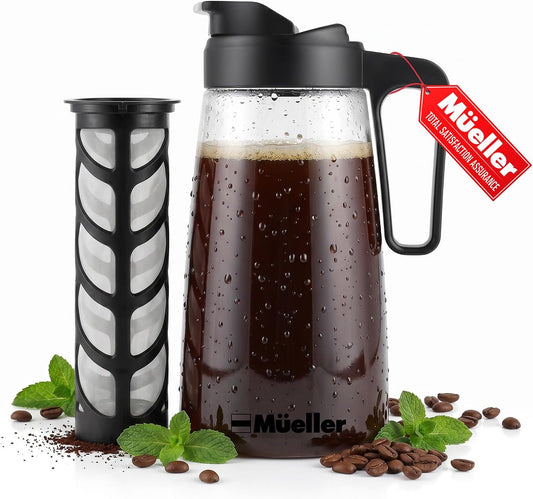 MUELLER HOME Cold Brew Coffee Maker, 64 oz Tritan Fortified Pitcher