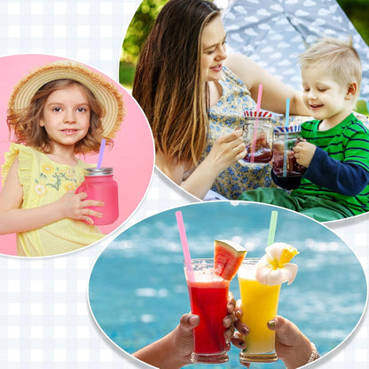 Cobee 4 Set Reusable Silicone Straws Kit, Foldable Portable Straws Silicone