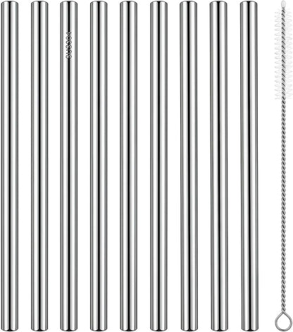 8 Pcs Reusable Straws,Drinking Straws with Brush