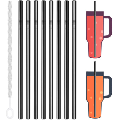 Tomorotec 8PCS Stainless Steel Straws Fit for 40oz Stanley Tumblers