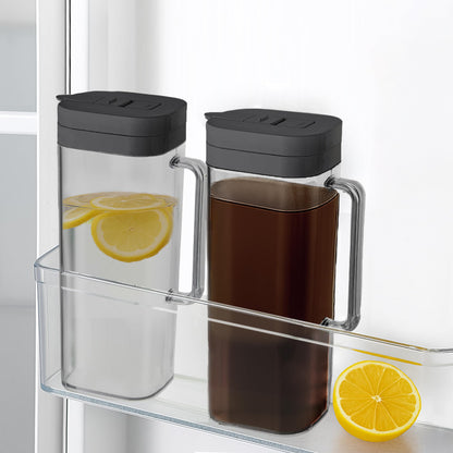 SlimFit 2Quart (2 Liter) pitcher with lid, Water jug for fridge door, White