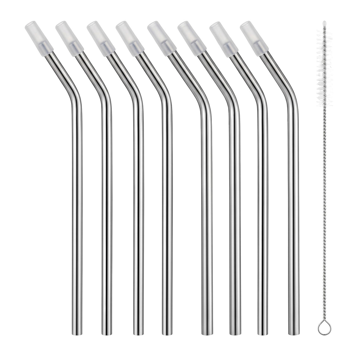 8 Pcs Reusable Straws,Drinking Straws with Brush