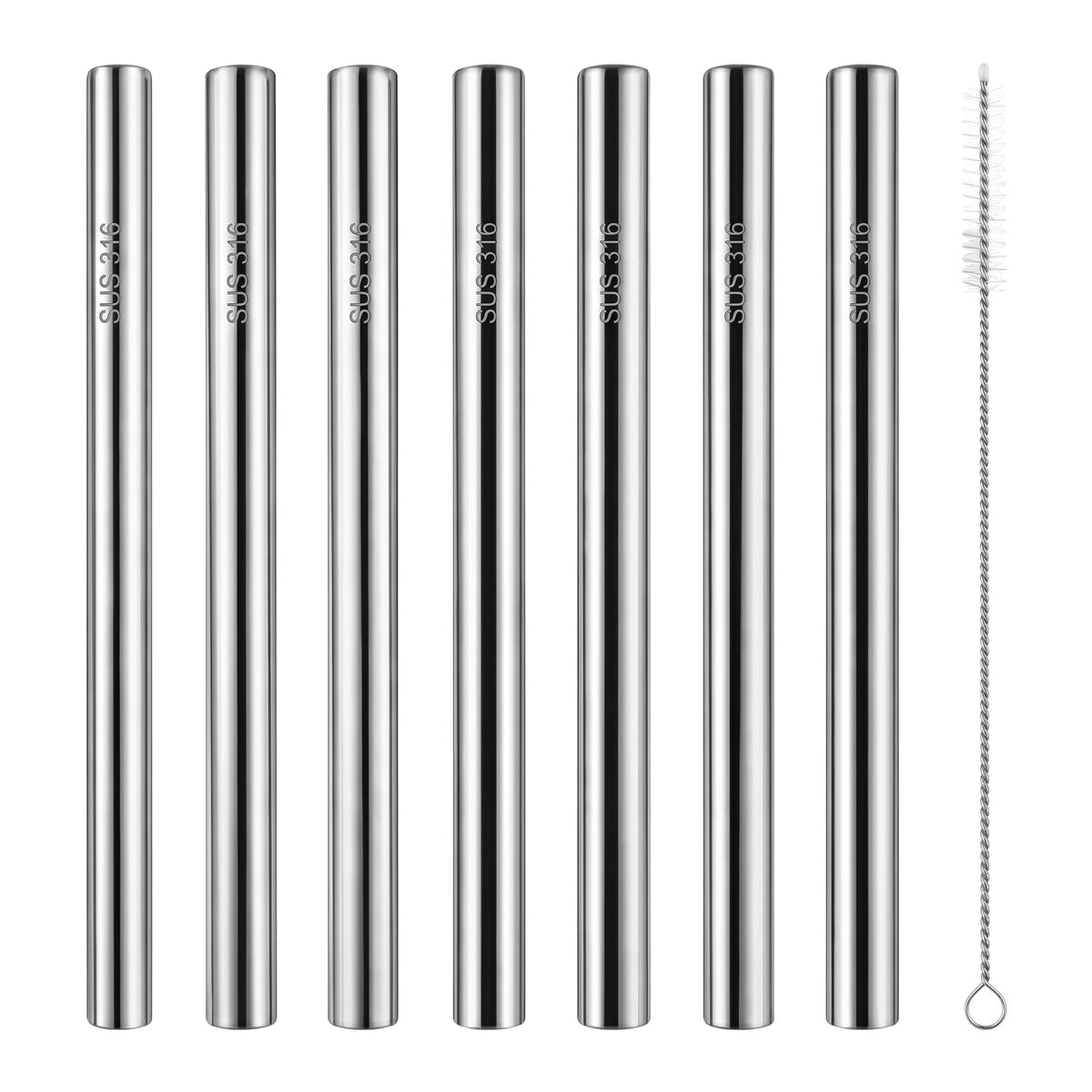 8 Pcs Reusable Straws,Drinking Straws with Brush