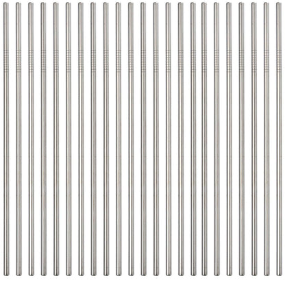 Reusable Metal Straws in Bulk 100 Pieces,8.5'' x 6mm Stainless Steel Straws for 20oz 30oz Tumbler Yeti Cup,Curved Bent Metal Drinking Straws Bulk For Wholesale (100pcs All Bent -8.5" Silver)
