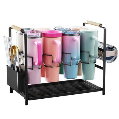 Housolution Water Bottle Tumbler Storage Organizer Drying Rack for Stanley