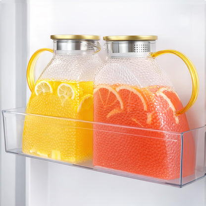 WARMSIMPLE 60 oz Glass Water Pitcher with Lid, Spout & Handle, BPA Free Jug