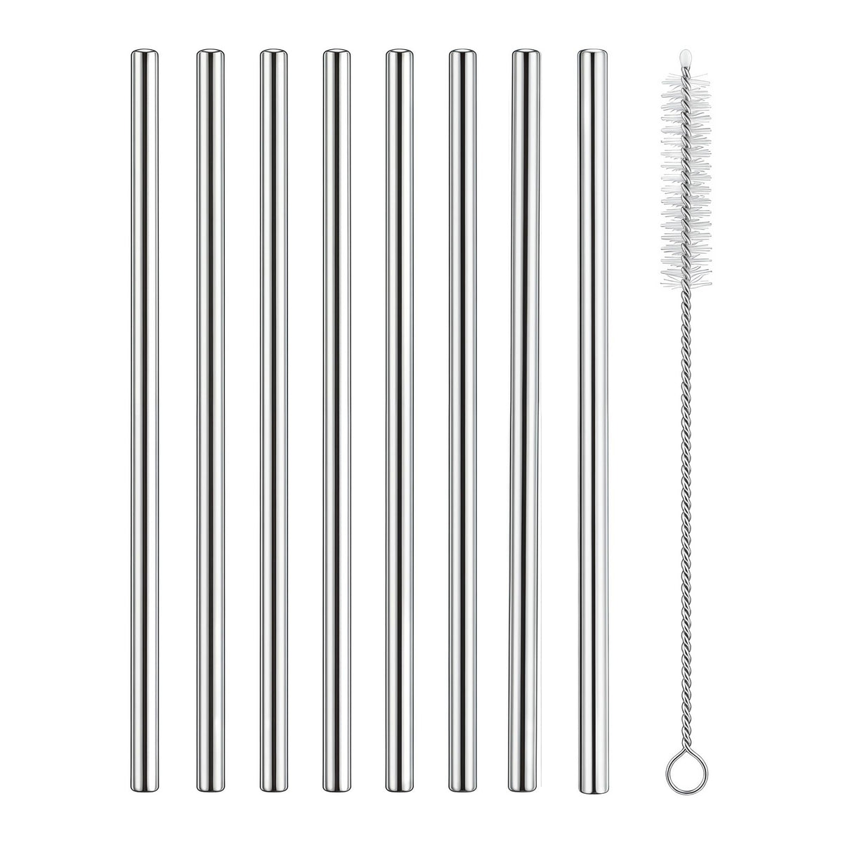 8 Pcs Reusable Straws,Drinking Straws with Brush