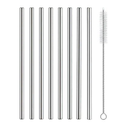 8 Pcs Reusable Straws,Drinking Straws with Brush