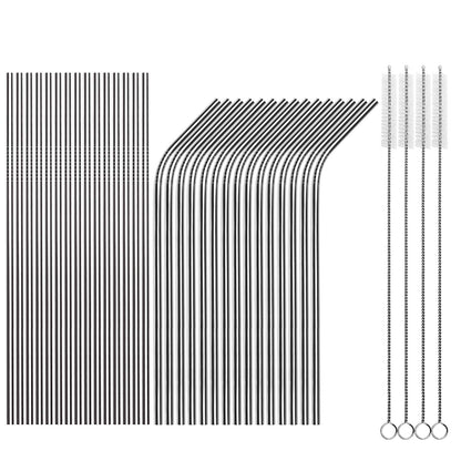 Tomorotec 14PCS Stainless Steel Straws Fit for 40oz Stanley Tumbler, Silver