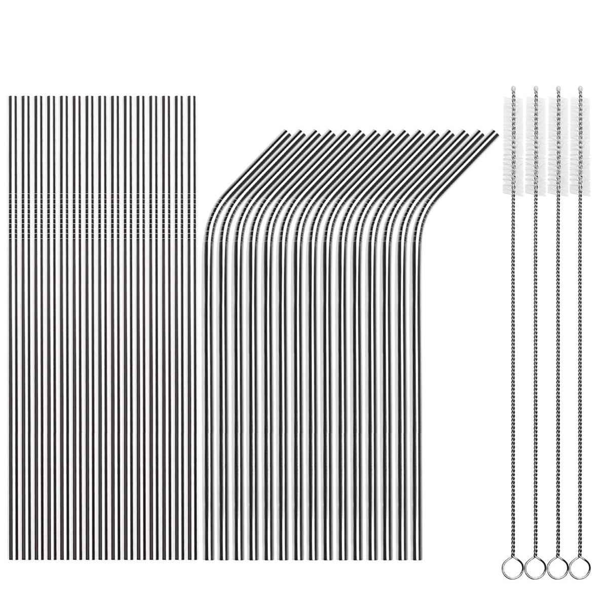 Tomorotec 8PCS Stainless Steel Straws Fit for 40oz Stanley Tumblers, Gold