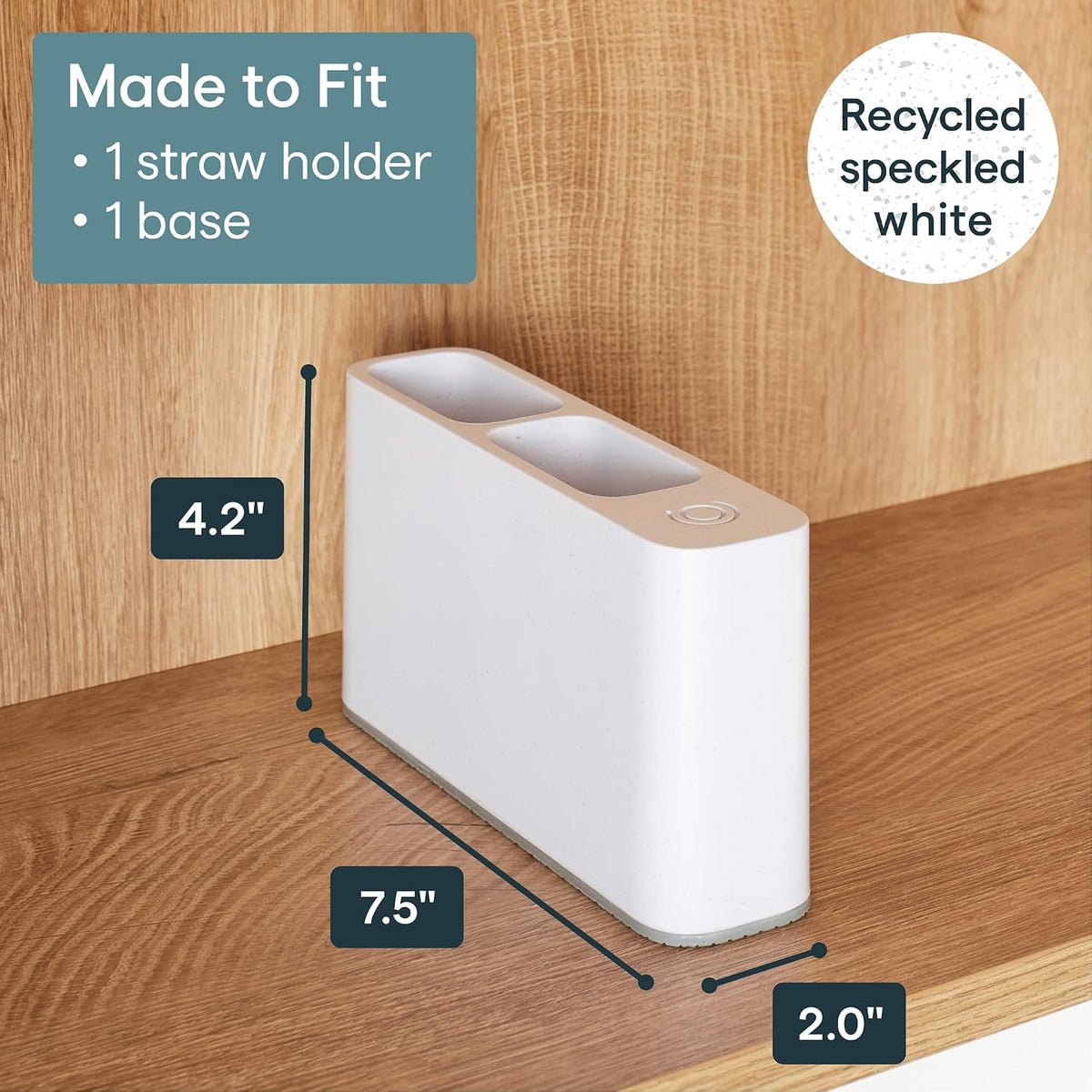 YouCopia SipStation Straw Holder, 20+ Straw Storage, Cabinet Organizer