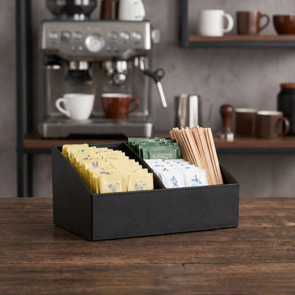 BinaryABC Sugar Packet Holder, Coffee Bar Tea Bag Organizer Box,Grey