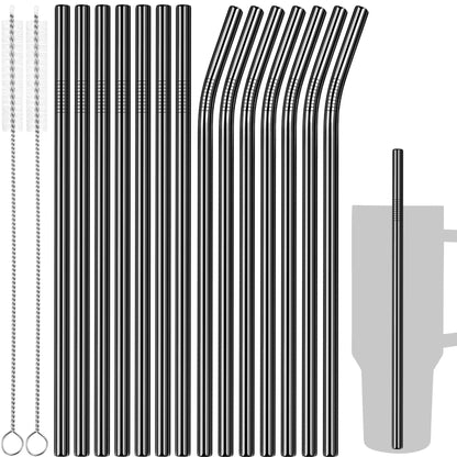 Tomorotec 8PCS Stainless Steel Straws Fit for 40oz Stanley Tumblers, Gold
