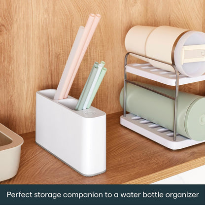 YouCopia SipStation Straw Holder, 20+ Straw Storage, Cabinet Organizer