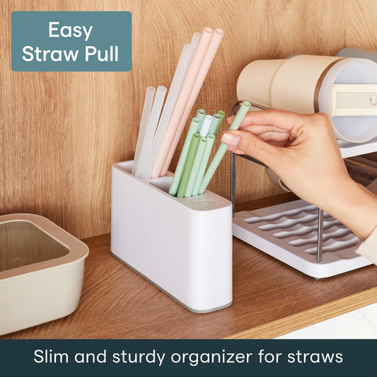 YouCopia SipStation Straw Holder, 20+ Straw Storage, Cabinet Organizer