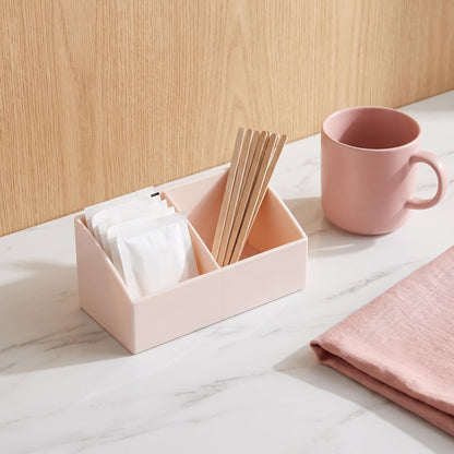 BinaryABC Sugar Packet Holder, Coffee Bar Tea Bag Organizer Box,Grey