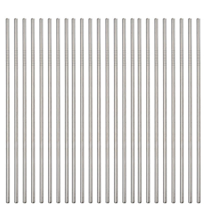 Stainless Steel Straws - 50 Pack Bulk 8.5" Reusable Drinking Straws - All Bent Curved Straws for 20-30 OZ Yeti Rtic Tumblers - Wholesale (Silver, 50 piece - 8.5 inch - All Bent)