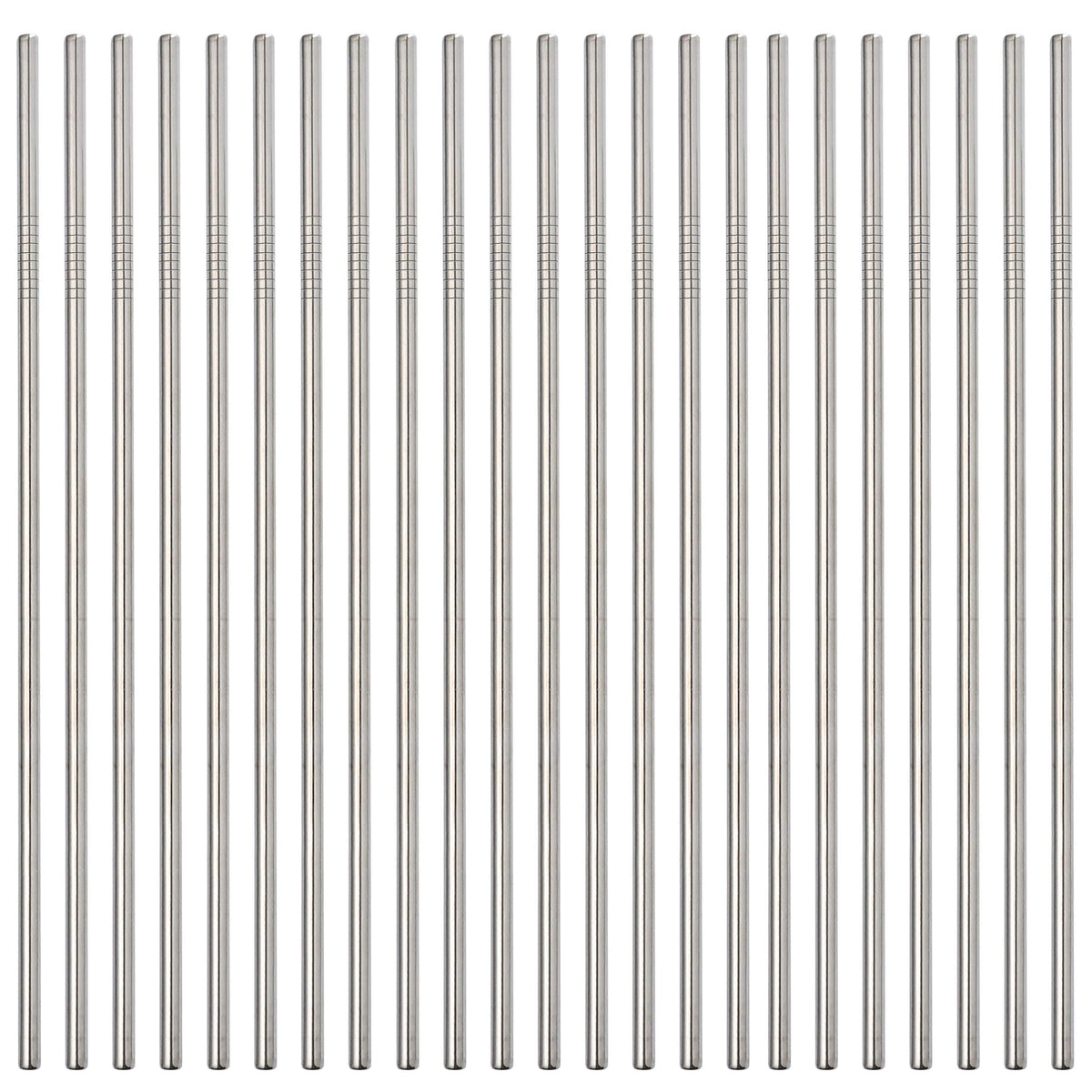 50PCS Stainless Steel Straws,Reusable Metal Straws in Bulk Super Long 10.5 Inch All Straight Drinking Straws for 30oz/20oz Tumblers Yeti Cups Travel Mugs (10.5inch, 50 all straight)