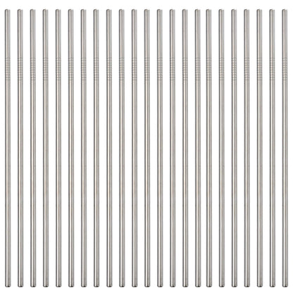 50PCS Stainless Steel Straws,Reusable Metal Straws in Bulk Super Long 10.5 Inch All Straight Drinking Straws for 30oz/20oz Tumblers Yeti Cups Travel Mugs (10.5inch, 50 all straight)